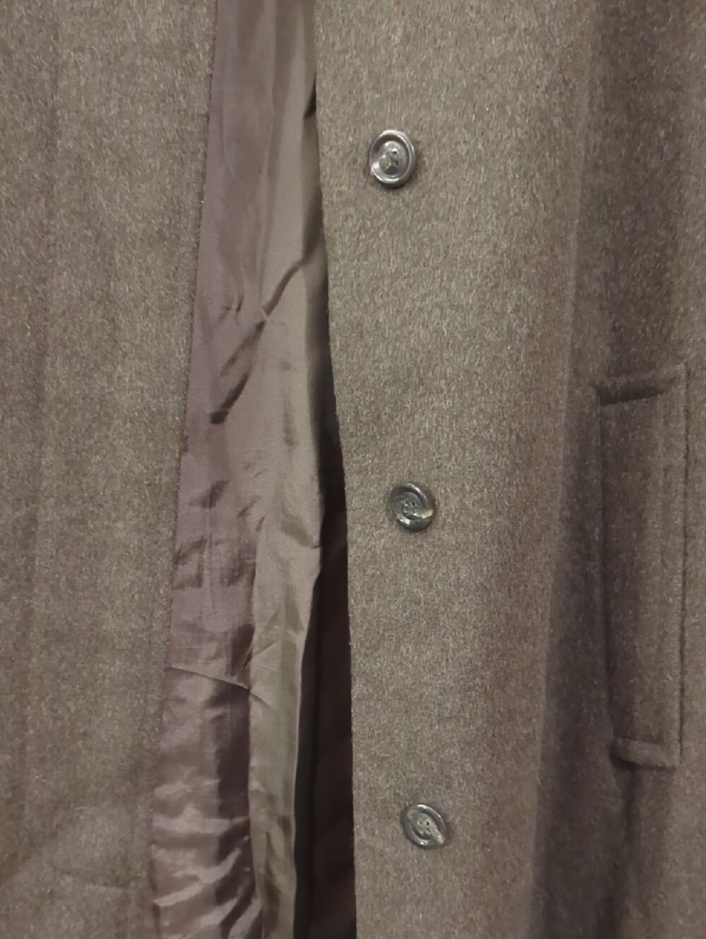Vintage Schneiders Salzburg Austrian Loden Wool Trench Coat Sz 8/38 - Picture 12 of 16